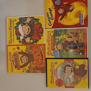 5 Curious George DVDS